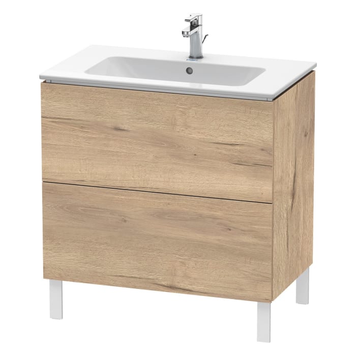 Duravit L-Cube Waschtischunterbau stehend mit 2 Auszügen, 82 x 48,1 cm