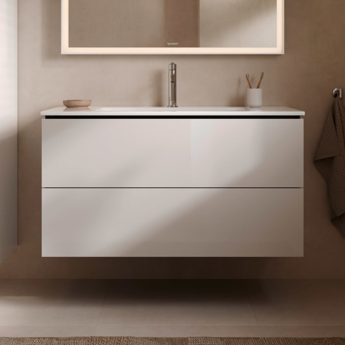Duravit L-Cube Waschtischunterbau wandhängend mit 2 Auszügen, 102 x 48,1 cm