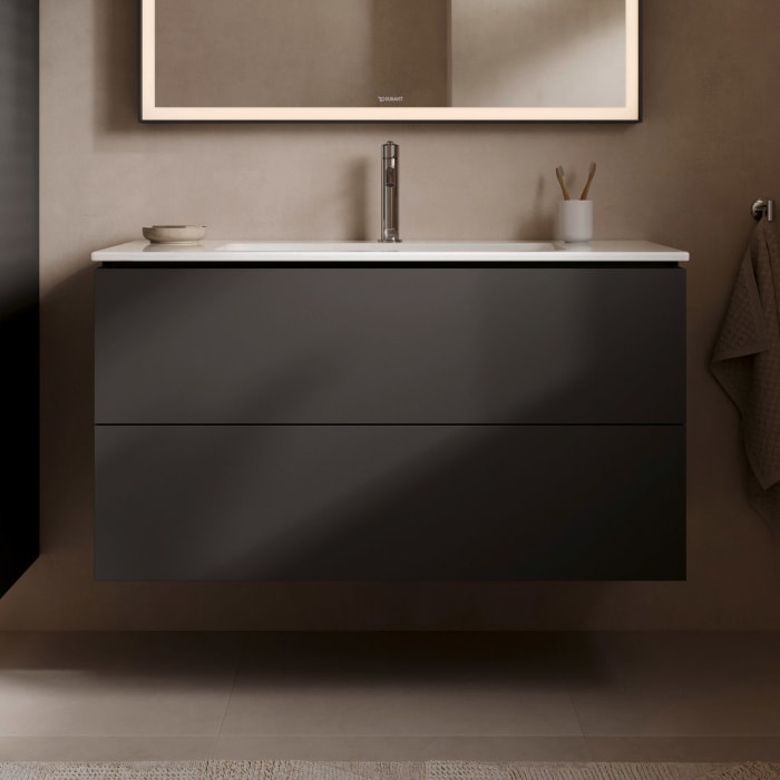 Duravit L-Cube Waschtischunterbau wandhängend mit 2 Auszügen, 102 x 48,1 cm
