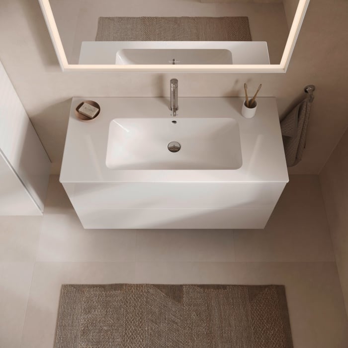 Duravit L-Cube Waschtischunterbau wandhängend mit 2 Auszügen, 102 x 48,1 cm