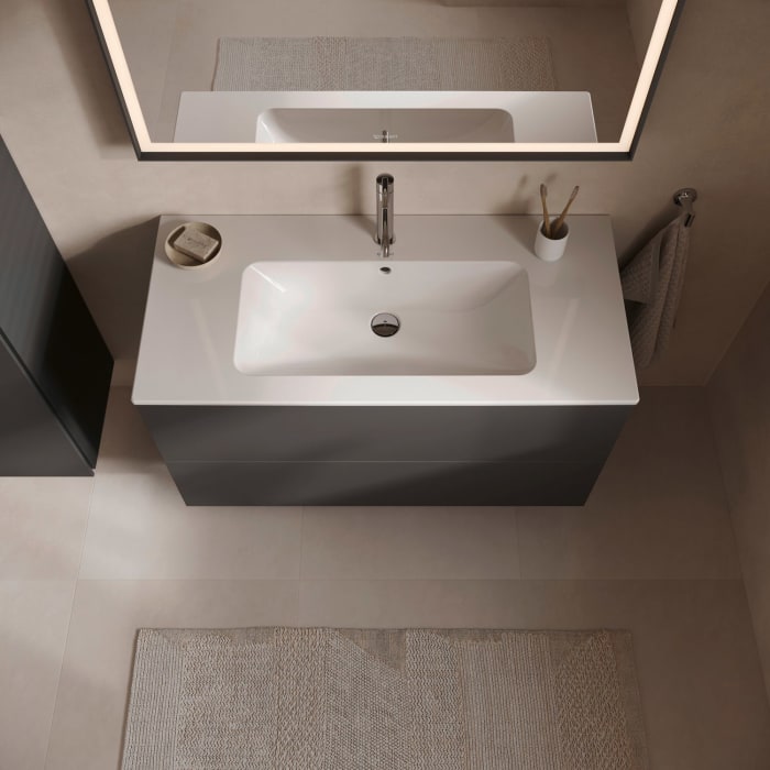 Duravit L-Cube Waschtischunterbau wandhängend mit 2 Auszügen, 102 x 48,1 cm