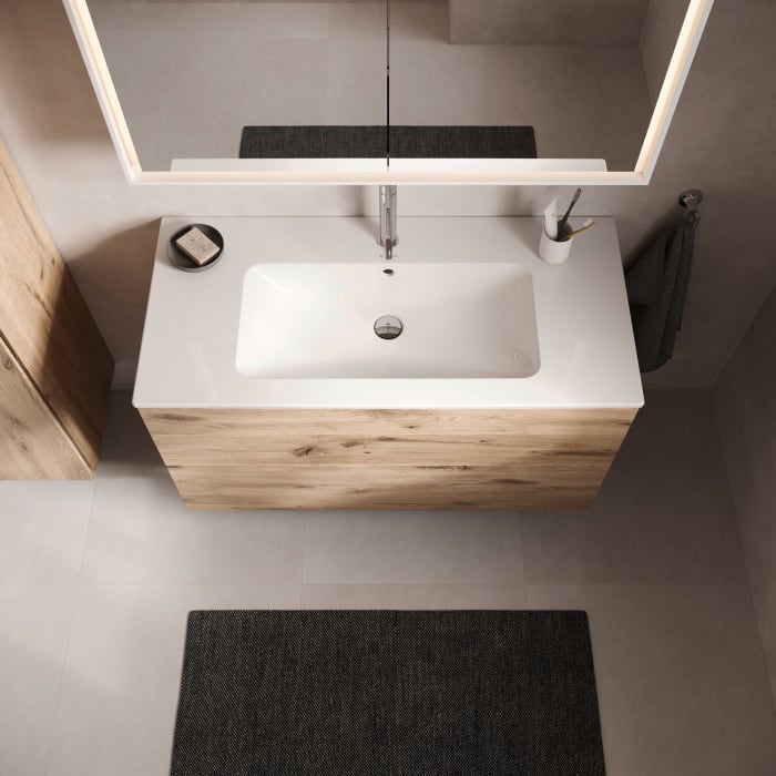Duravit L-Cube Waschtischunterbau wandhängend mit 2 Auszügen, 102 x 48,1 cm