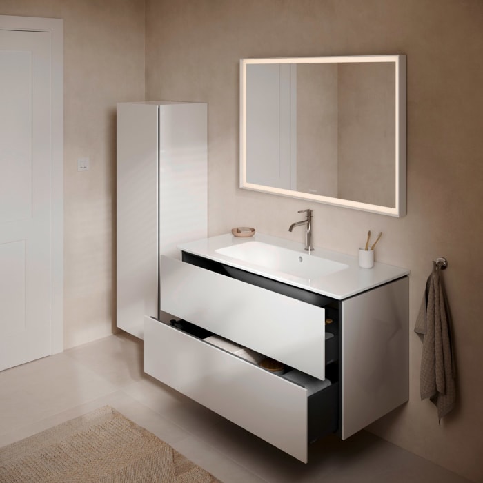 Duravit L-Cube Waschtischunterbau wandhängend mit 2 Auszügen, 102 x 48,1 cm
