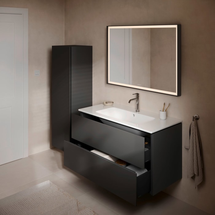 Duravit L-Cube Waschtischunterbau wandhängend mit 2 Auszügen, 102 x 48,1 cm