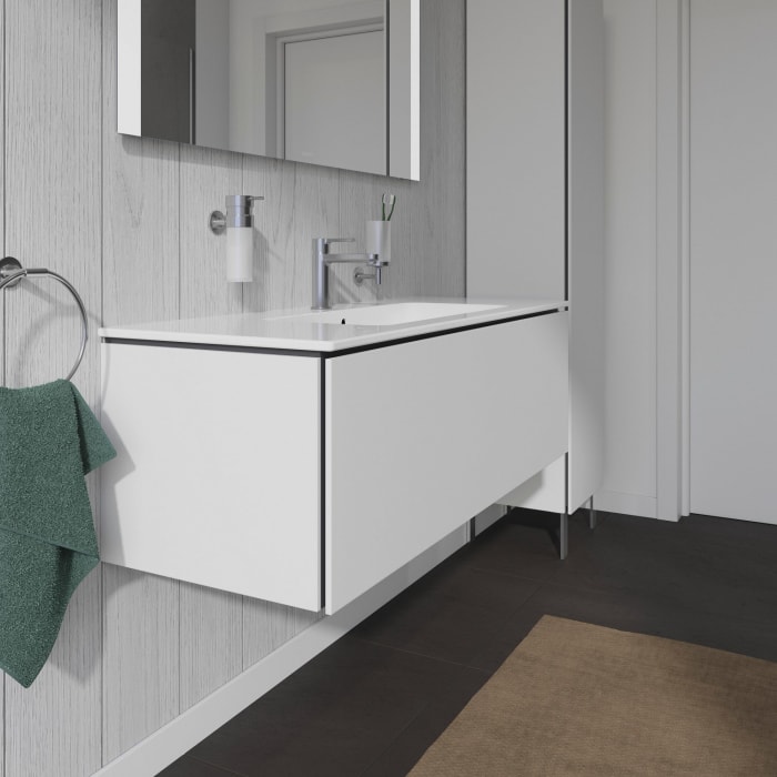 Duravit L-Cube Waschtischunterbau wandhängend mit 1 Auszug, 122 x 48,1 cm