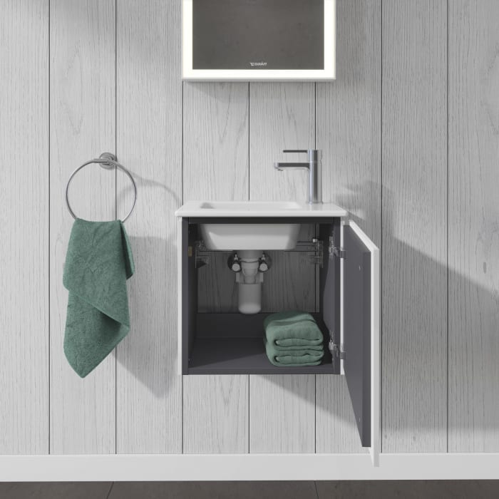 Duravit L-Cube Waschtischunterbau wandhängend mit 1 Tür Anschlag links, 42 x 29,4 cm