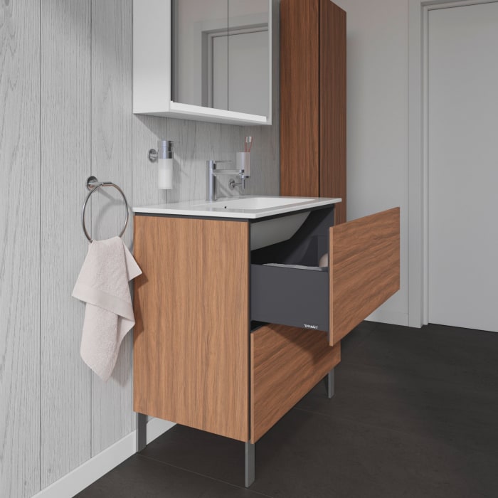 Duravit L-Cube Waschtischunterbau stehend mit 2 Auszügen, 82 x 48,1 cm