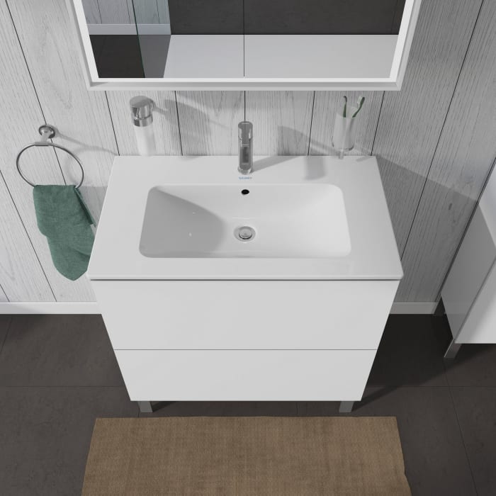 Duravit L-Cube Waschtischunterbau stehend mit 2 Auszügen, 82 x 48,1 cm