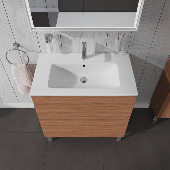 Duravit L-Cube Waschtischunterbau stehend mit 2 Auszügen, 82 x 48,1 cm