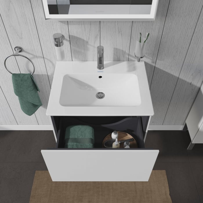Duravit L-Cube Waschtischunterbau wandhängend mit 1 Auszug, 62 x 48,1 cm