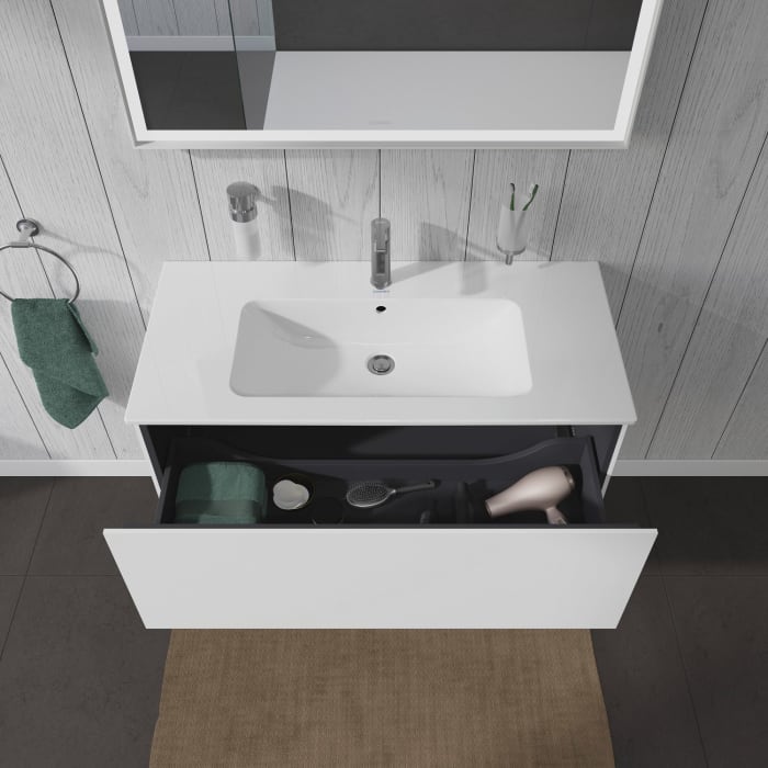 Duravit L-Cube Waschtischunterbau wandhängend mit 1 Auszug, 102 x 48,1 cm
