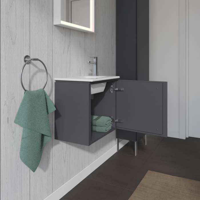 Duravit L-Cube Waschtischunterbau wandhängend mit 1 Tür Anschlag rechts, 42 x 29,4 cm