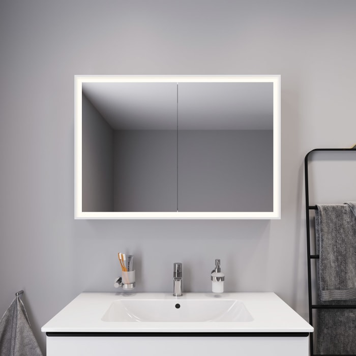 Duravit L-Cube Spiegelschrank mit LED Beleuchtung 100 x 70 cm