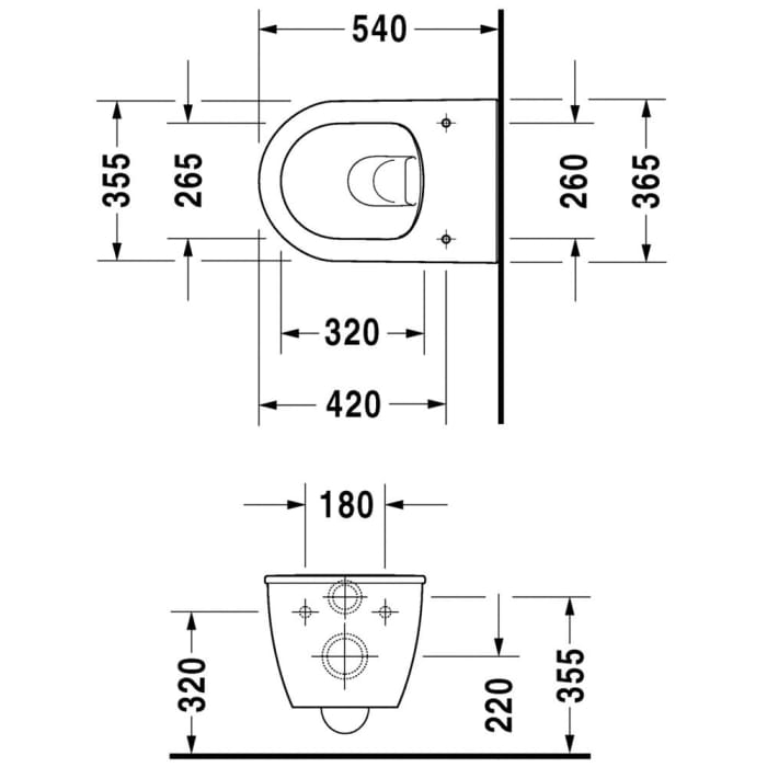 Duravit Darling New Wand-WC Tiefspüler, rimless