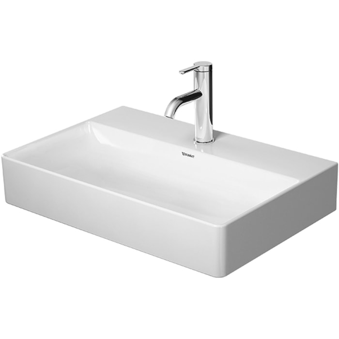 Duravit DuraSquare Waschtisch Compact geschliffen mit 1 Hahnloch, 60 x 40 cm
