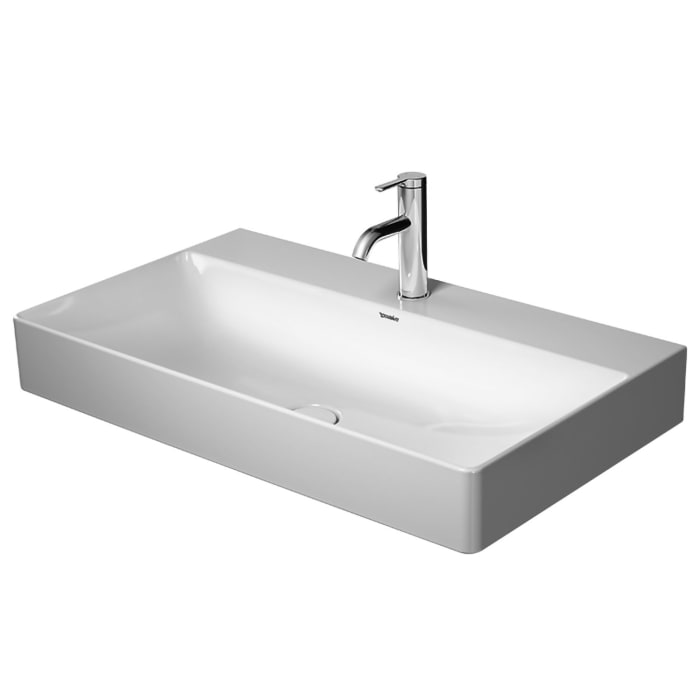 Duravit DuraSquare Waschtisch geschliffen ohne Hahnloch, 80 x 47 cm