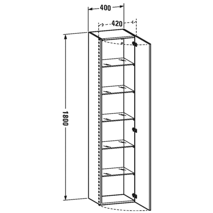 Duravit DuraStyle Hochschrank 40 x 36 x 180 cm Türanschlag rechts