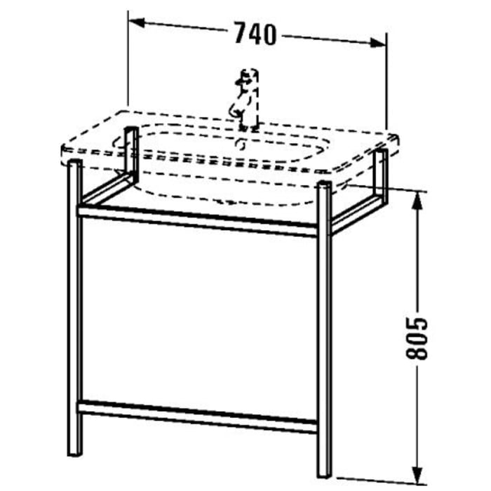 Duravit DuraStyle Möbel-Accessoire Handtuchhalter mit Ablage 74 cm