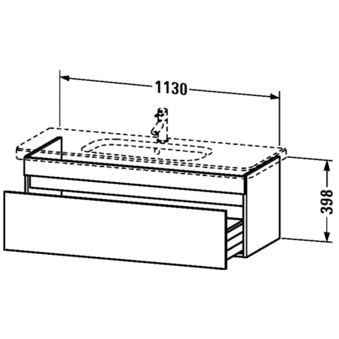 Duravit DuraStyle Waschtischunterbau 113 cm, mit 1 Auszug