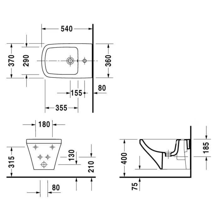 Duravit DuraStyle Wand-Bidet