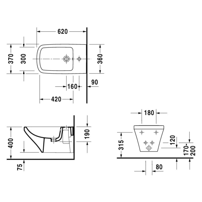 Duravit DuraStyle Wand-Bidet