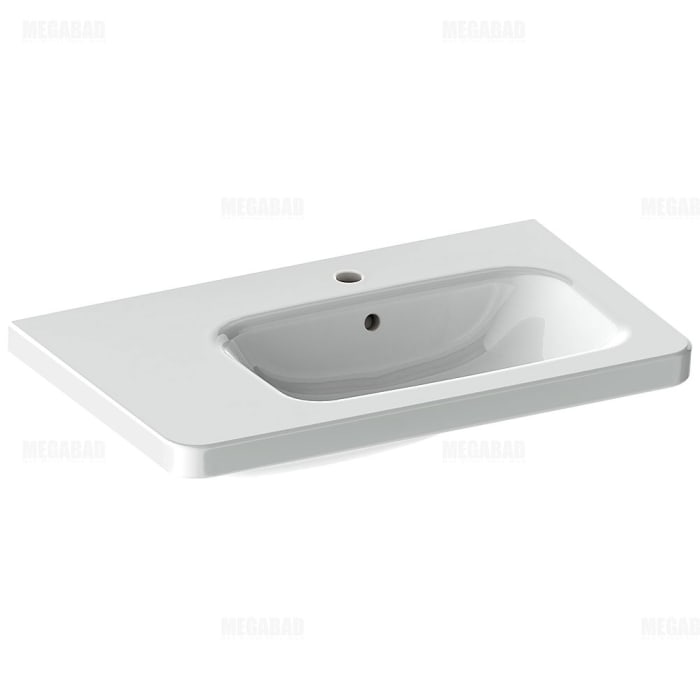 Duravit DuraStyle Möbelwaschtisch 80 cm asymmetrisch, Becken rechts  mit 1 Hahnloch