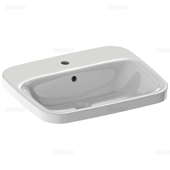 Duravit DuraStyle Einbauwaschtisch 56 cm, mit 1 Hahnloch