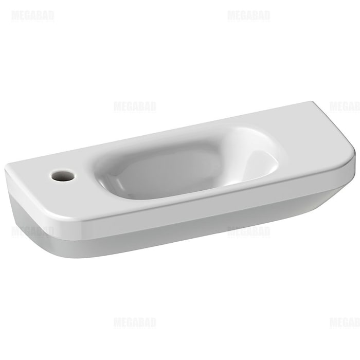 Duravit DuraStyle Handwaschbecken 50 cm, mit 1 Hahnloch links