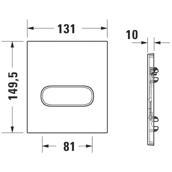 Duravit DuraSystem Betätigungsplatte A1 für Urinal, Kunststoff
