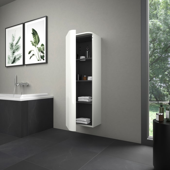 Duravit Happy D.2 Plus Halbhochschrank 3 Glasfachböden, Türanschlag links, 40 x 36 cm