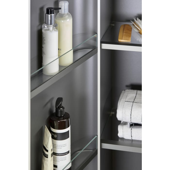 Duravit Happy D.2 Plus Halbhochschrank 3 Glasfachböden, Türanschlag links, 40 x 36 cm