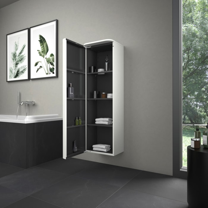 Duravit Happy D.2 Plus Halbhochschrank 3 Glasfachböden, Türanschlag links, 40 x 36 cm