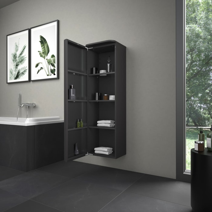 Duravit Happy D.2 Plus Halbhochschrank 3 Glasfachböden, Türanschlag links, 40 x 36 cm