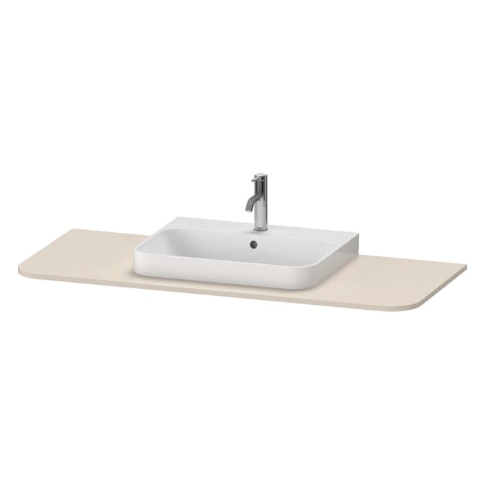 Duravit Happy D.2 Plus Konsole mit Ausschnitt mittig, 1,6 x 130 x 55 cm