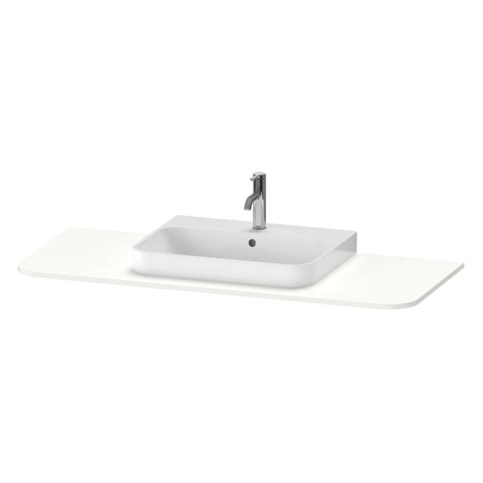Duravit Happy D.2 Plus Konsole mit Ausschnitt mittig, 1,6 x 130 x 55 cm