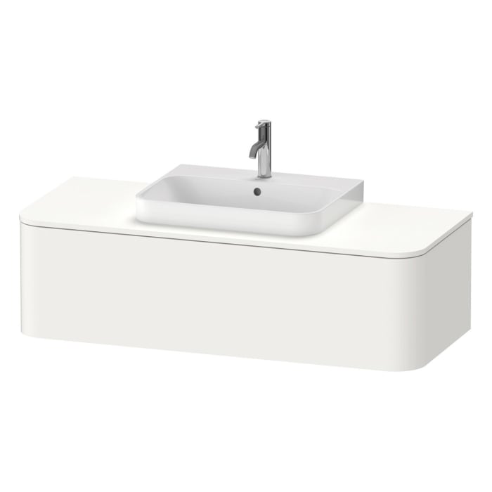 Duravit Happy D.2 Plus Waschtischunterschrank mit 1 Auszug, 130 x 35,4 cm, für Konsole und Becken mittig