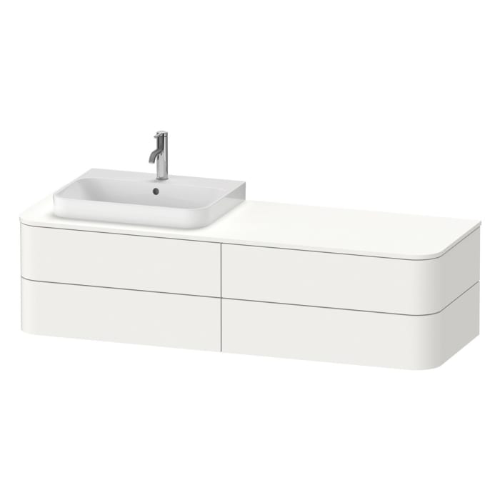 Duravit Happy D.2 Plus Waschtischunterschrank mit 4 Schubkästen, 160 x 40,8 cm, für Konsole und Waschtisch links