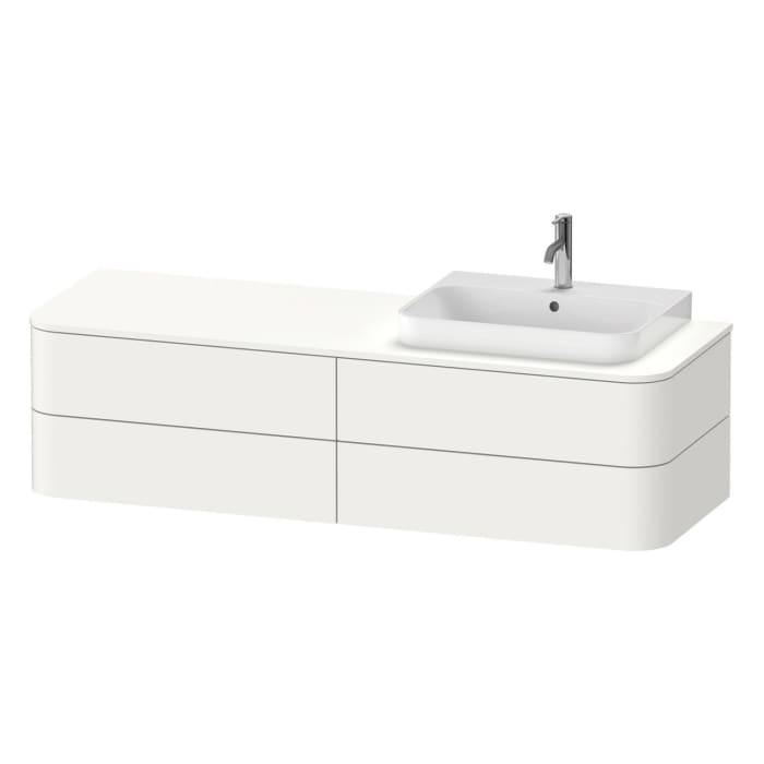 Duravit Happy D.2 Plus Waschtischunterschrank mit 4 Schubkästen, 160 x 40,8 cm, für Konsole und Becken rechts