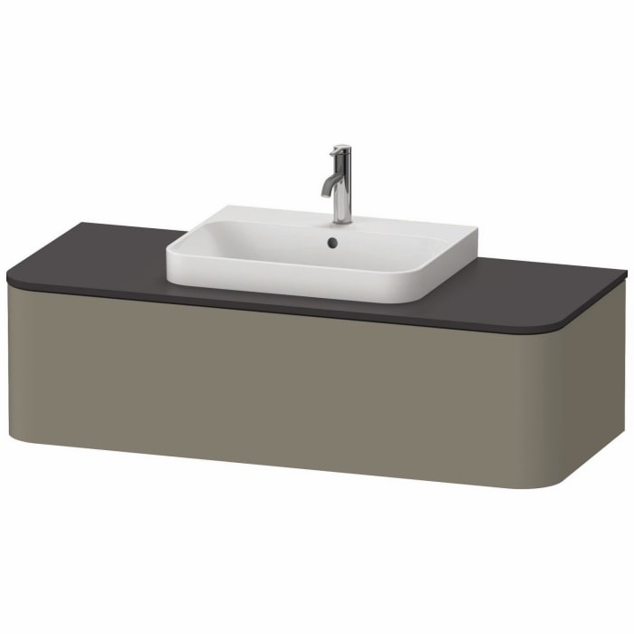 Duravit Happy D.2 Plus Waschtischunterschrank mit 1 Auszug, 130 x 35,4 cm, für Konsole und Becken mittig