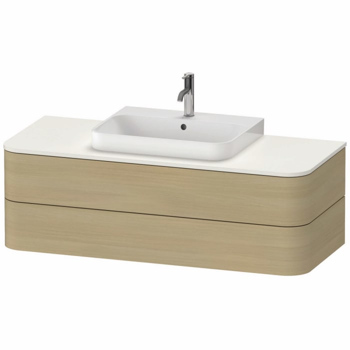 Duravit Happy D.2 Plus Waschtischunterschrank mit 2 Schubkästen, 130 x 40,8 cm, für Konsole