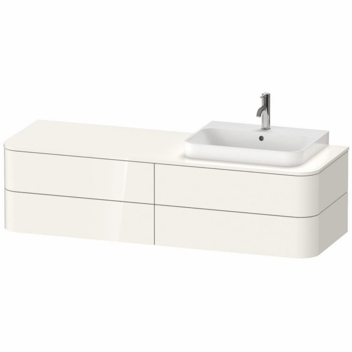 Duravit Happy D.2 Plus Waschtischunterschrank mit 4 Schubkästen, 160 x 40,8 cm, für Konsole und Becken rechts