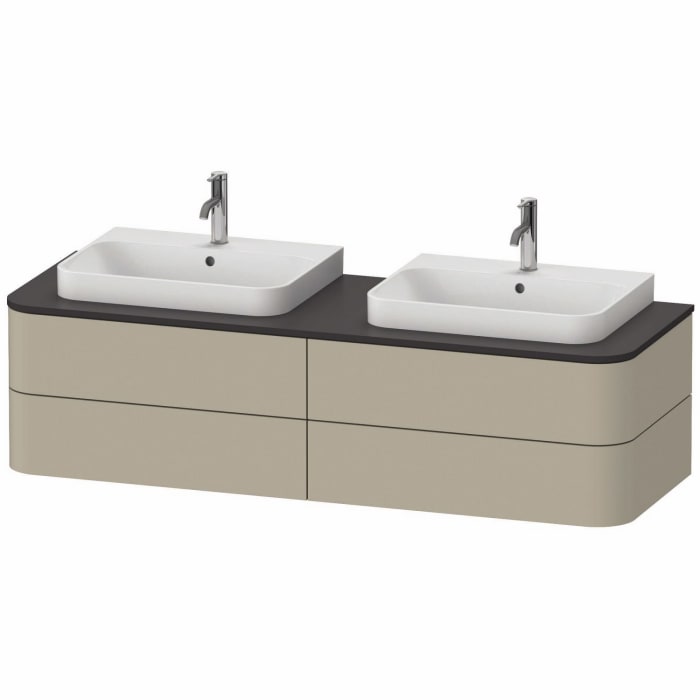 Duravit Happy D.2 Plus Waschtischunterschrank mit 4 Schubkästen, 160 x 40,8 cm, für Konsole und Becken beidseitig