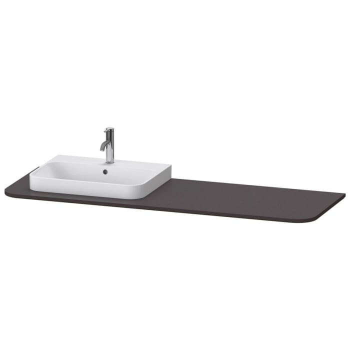 Duravit Happy D.2 Plus Konsole mit einem Ausschnitt links 1,6 x 160 x 55 cm