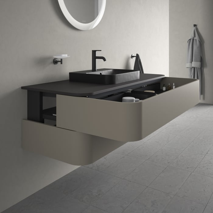 Duravit Happy D.2 Plus Waschtischunterschrank mit 2 Schubkästen, 130 x 40,8 cm, für Konsole