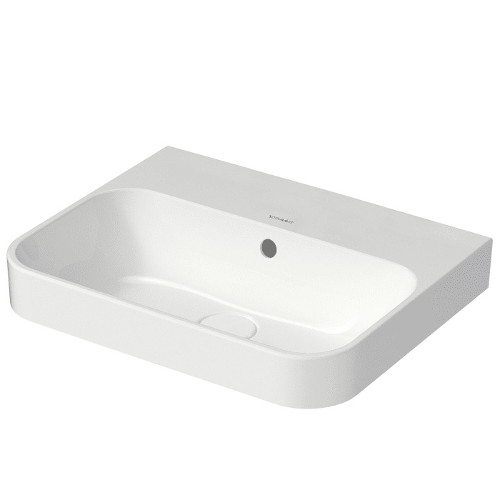 Duravit Happy D.2 Plus Aufsatzbecken 50 cm weiß, mit Überlauf, ohne Hahnloch