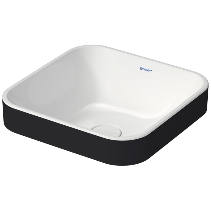 Duravit Happy D.2 Plus Aufsatzbecken 40 cm weiß/anthrazit matt, ohne Überlauf, ohne Hahnlochbank