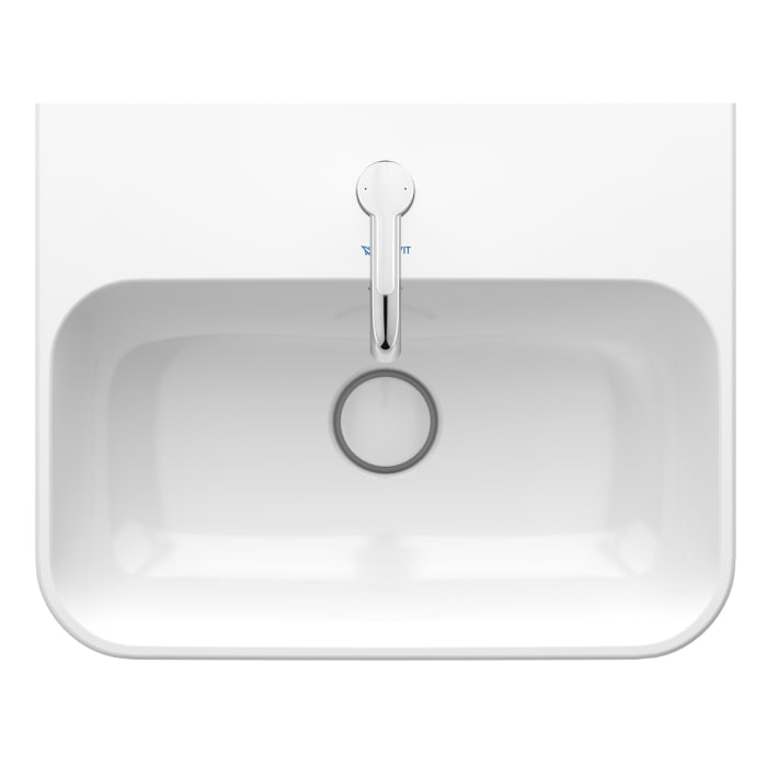 Duravit Happy D.2 Plus Aufsatzbecken 50 cm weiß, mit Überlauf, 1 Hahnloch