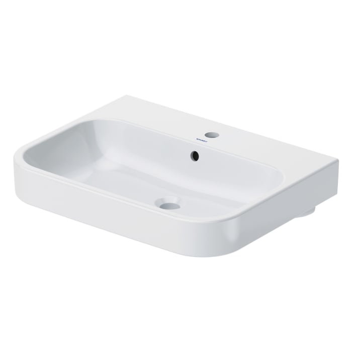 Duravit Happy D.2 Möbelwaschtisch 65 cm geschliffen, mit 1 Hahnloch