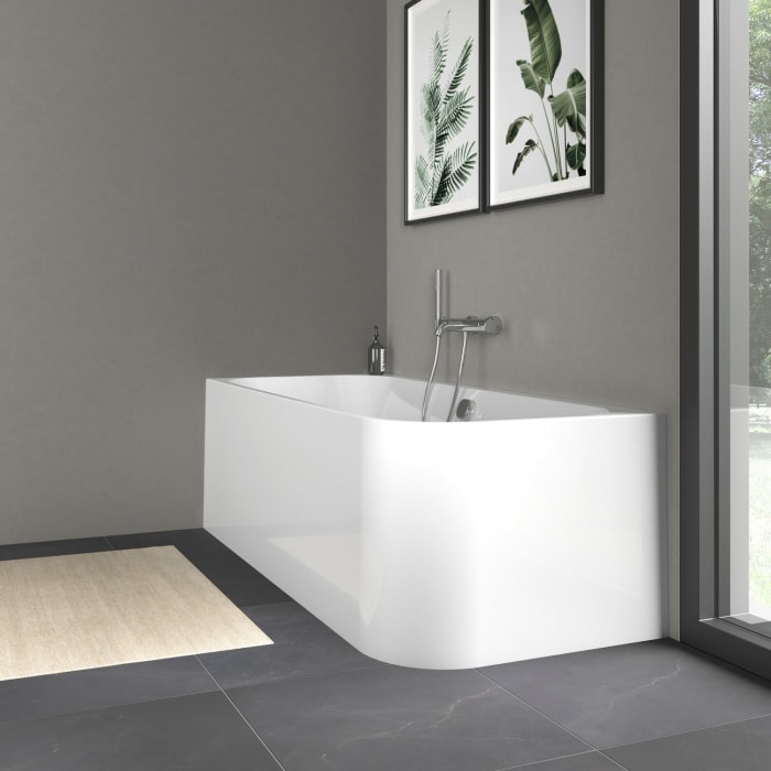 Duravit Happy D.2 Badewanne Rechteck 180 x 80 cm, mit angeformter Acrylverkleidung