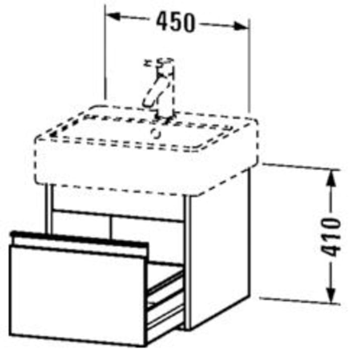Duravit Ketho Waschtischunterbau für Vero Waschtisch 50 cm